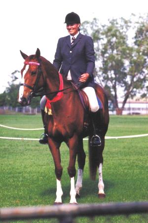 Mabel places 2nd in a dressage test at Darwin Royal Show, 1997